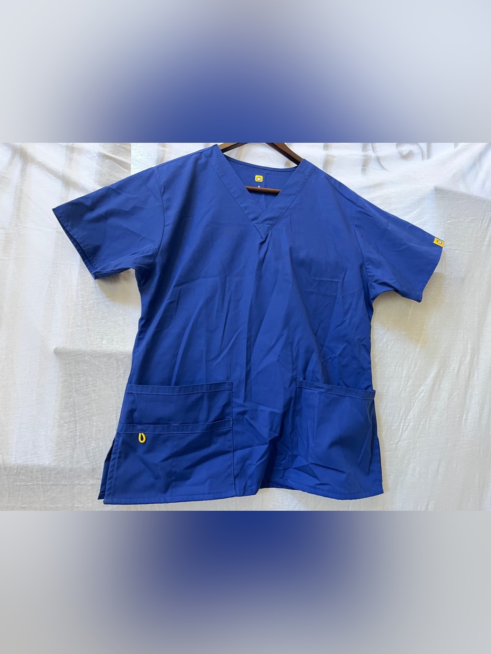 WonderWink V-Neck Short Sleeve Scrub Top - Royal Blue